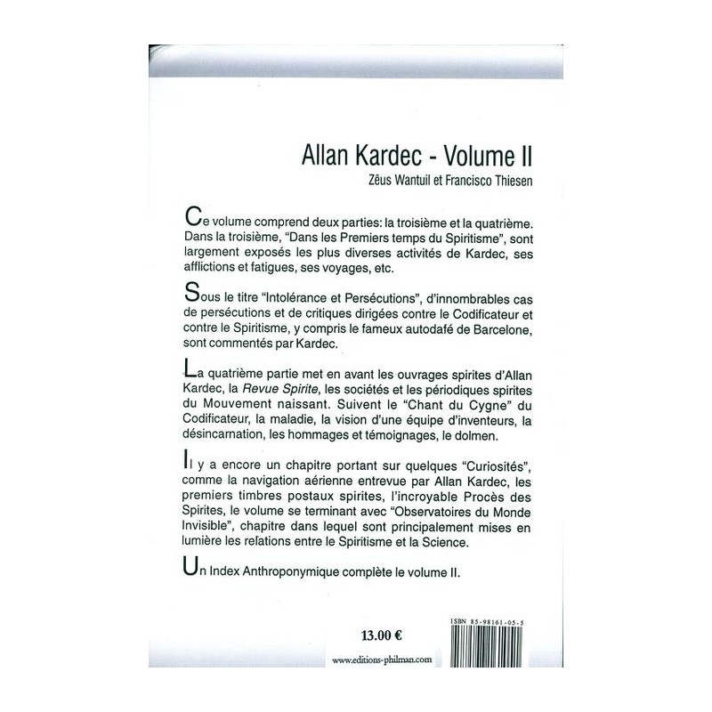 Livre : Allan Kardec, l'éducateur et le codificateur tome 2