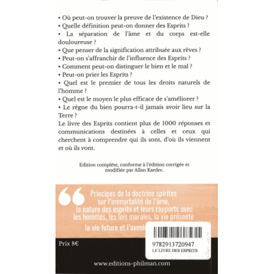 Livre : Le livre des Esprits (format poche)