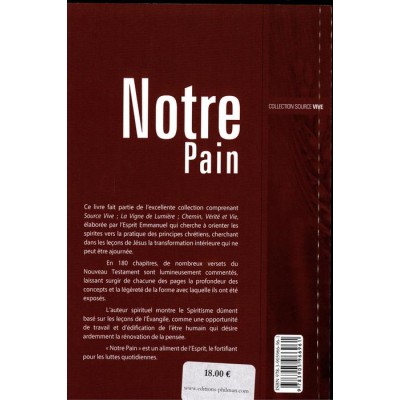 Livre : Notre Pain