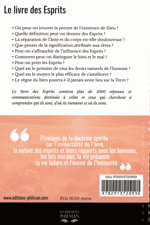 Le livre des Esprits Allan Kardec